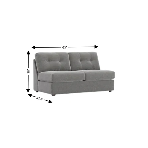 Modular One Armless Full Innerspring Sleeper Sofa - Image 20
