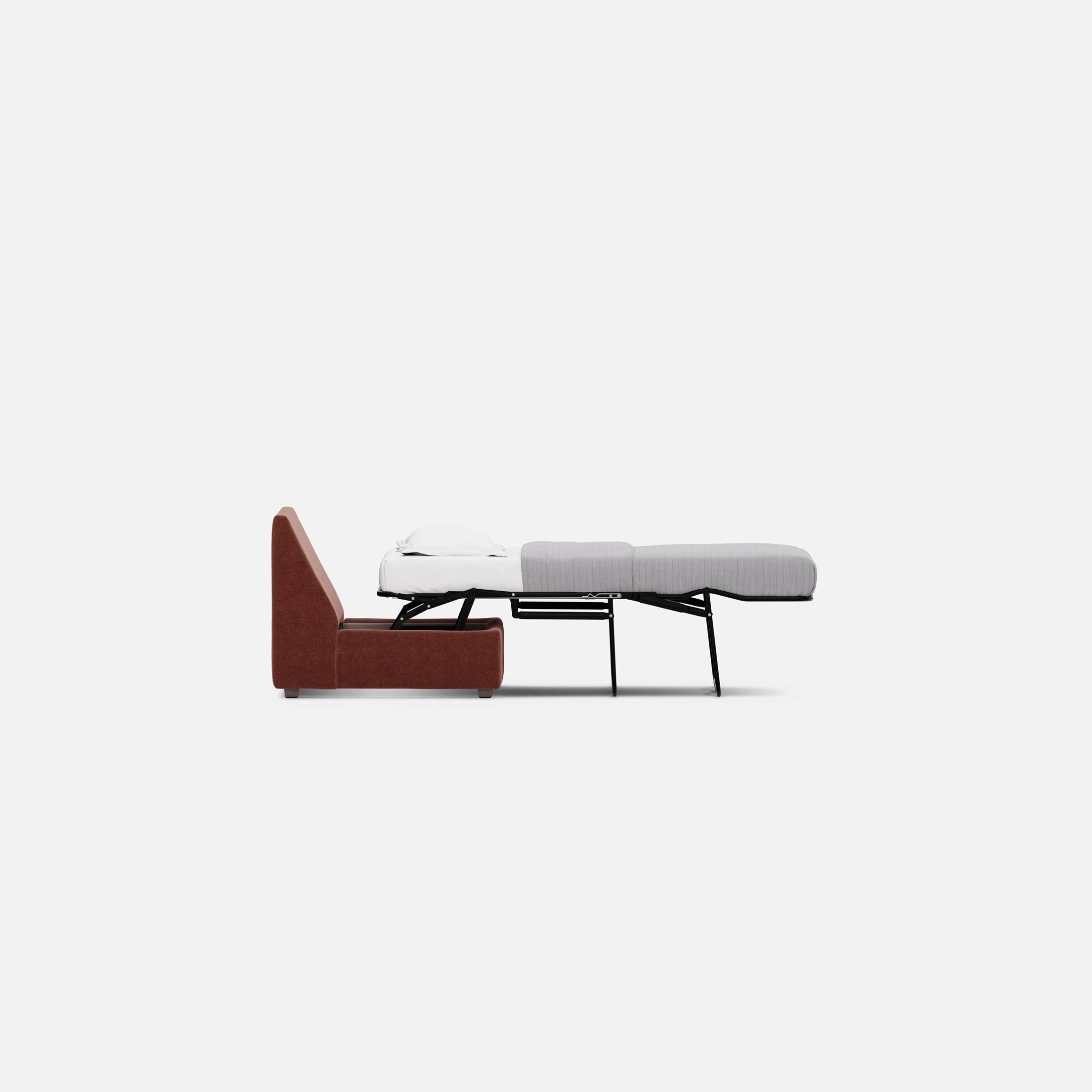 Modular One Armless Full Memory Foam Sleeper Sofa - Image 62