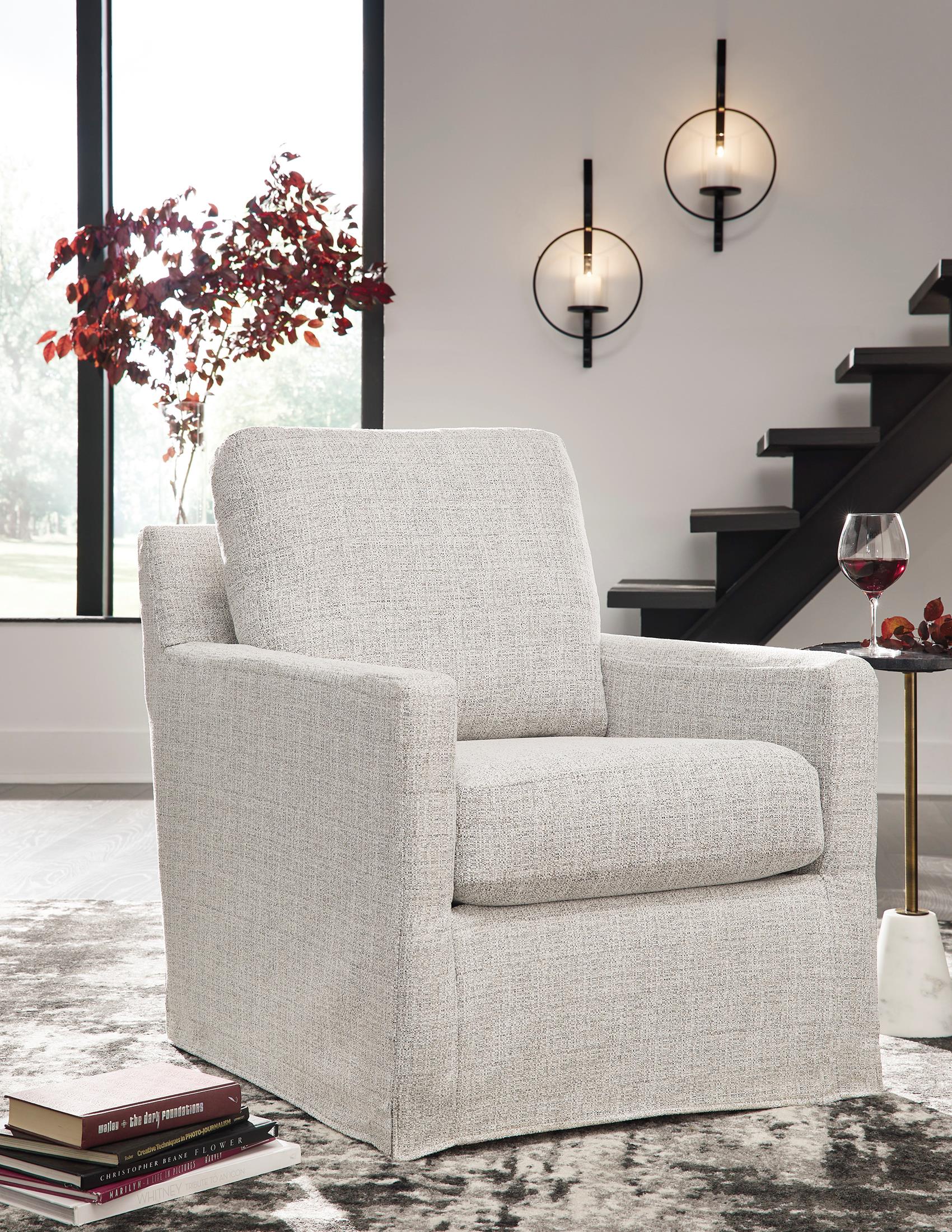 Nenana Next-Gen Nuvella Swivel Glider Accent Chair - Image 2