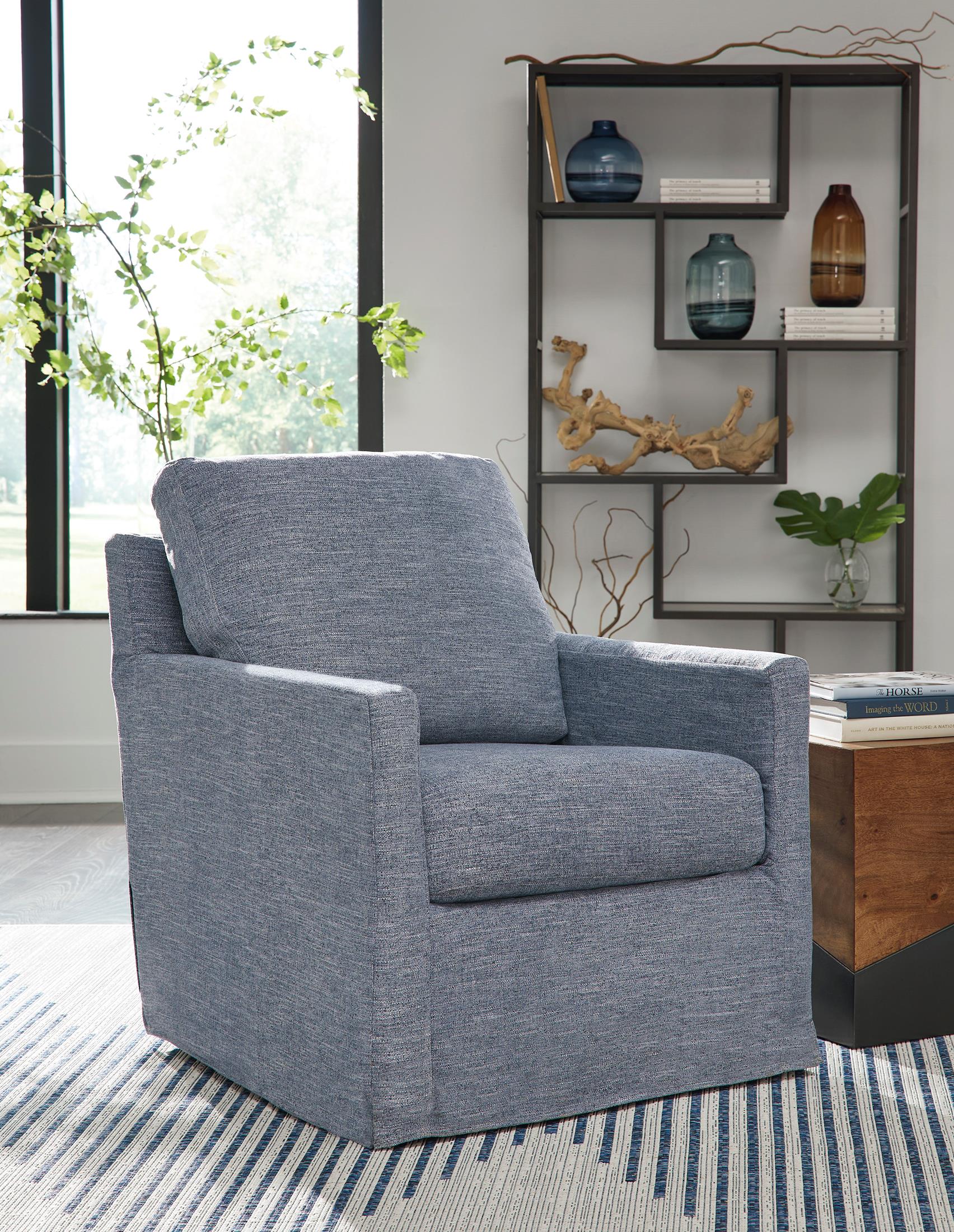 Nenana Next-Gen Nuvella Swivel Glider Accent Chair - Image 9