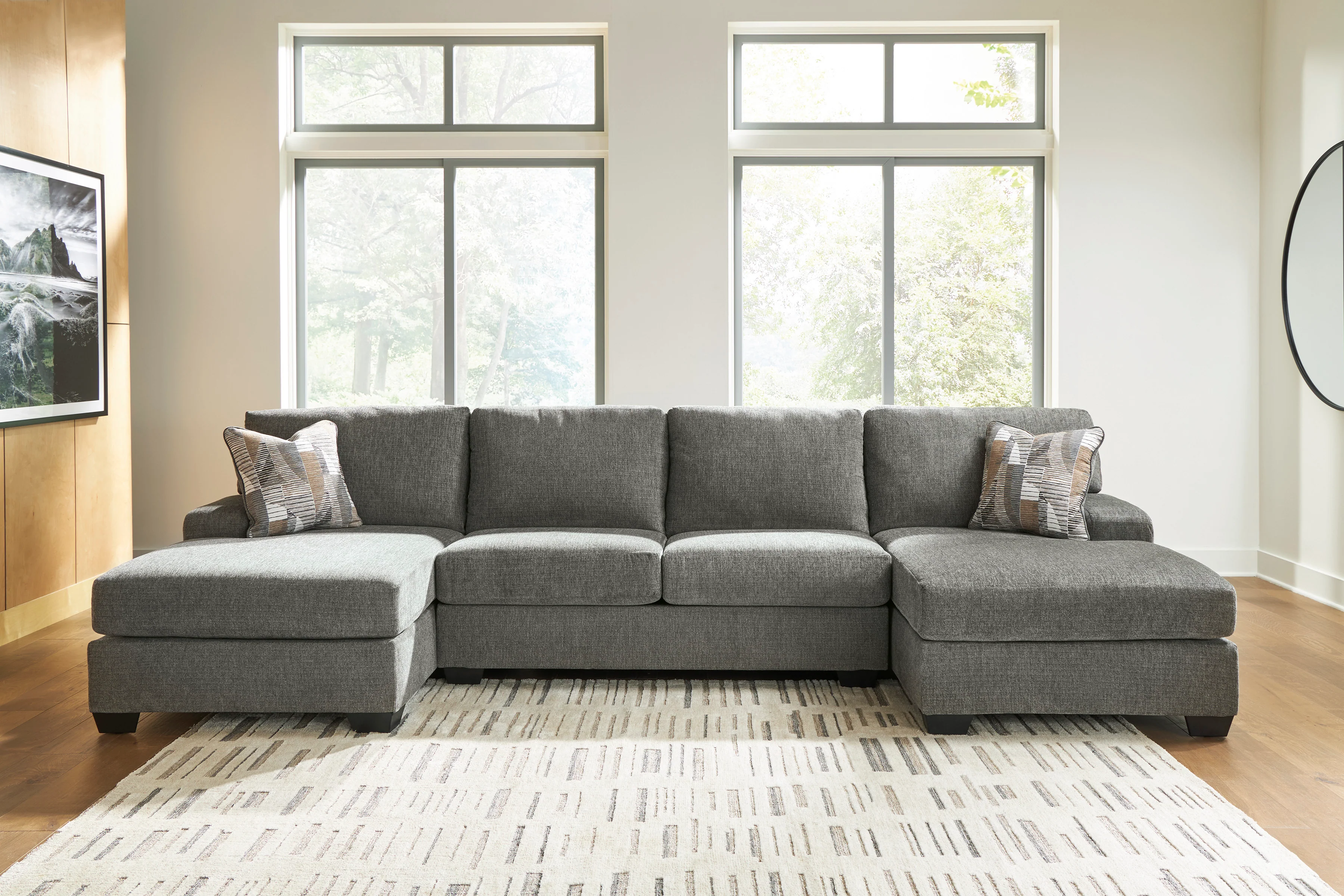 Newellen 3-Piece Sectional with Double Chaise - Image 5