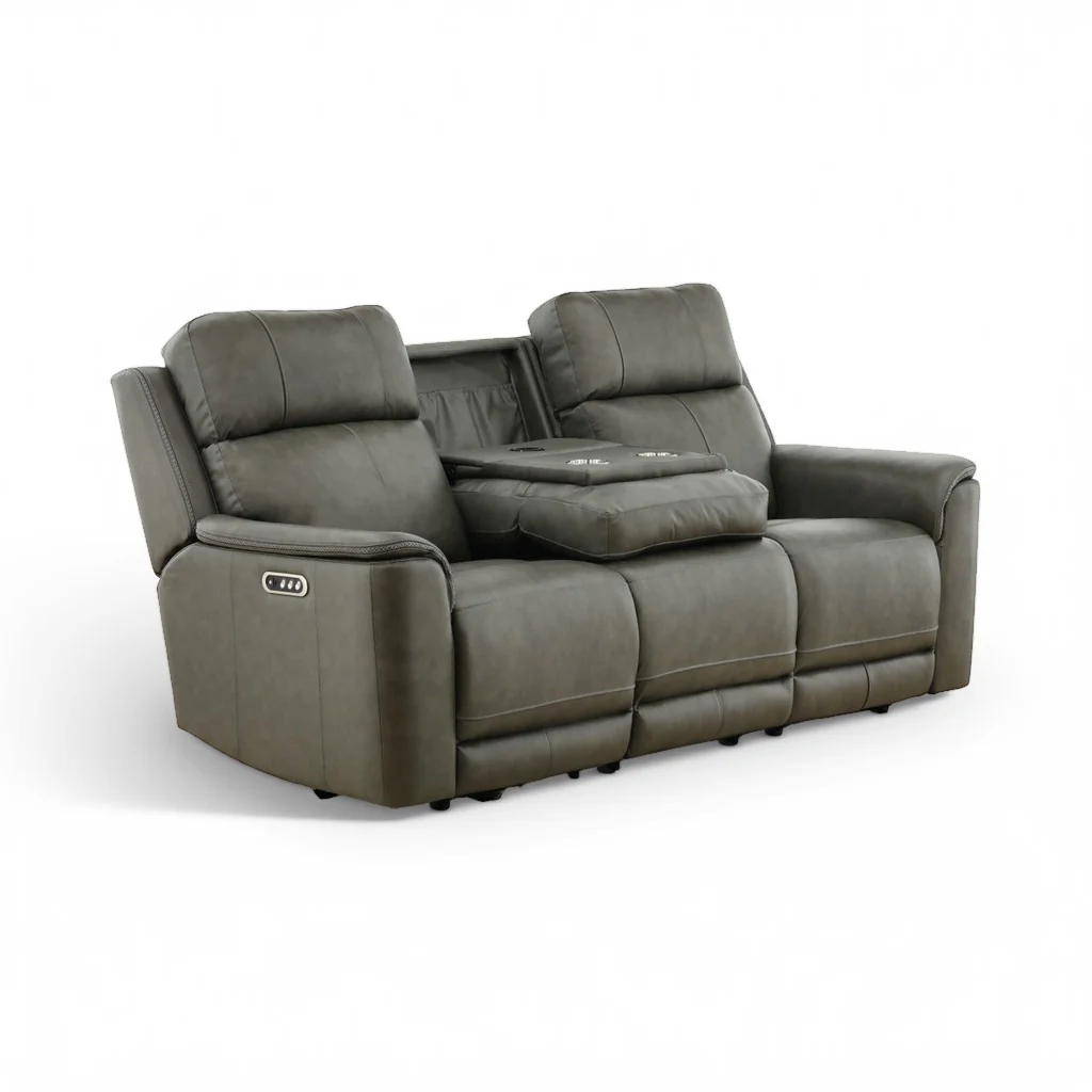Samarah Power Reclining Leather Sofa - Image 28