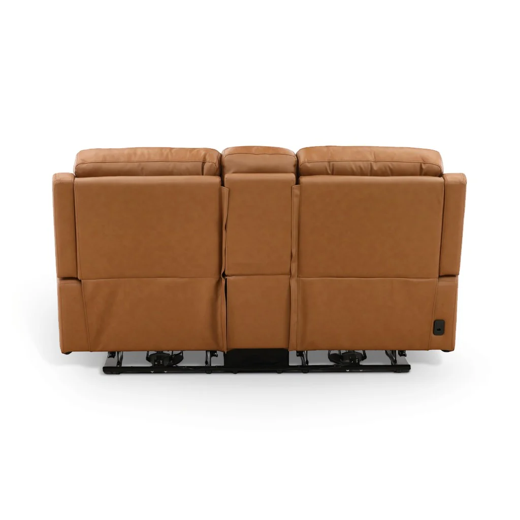 Samarah Power Leather Reclining Console Loveseat - Image 31