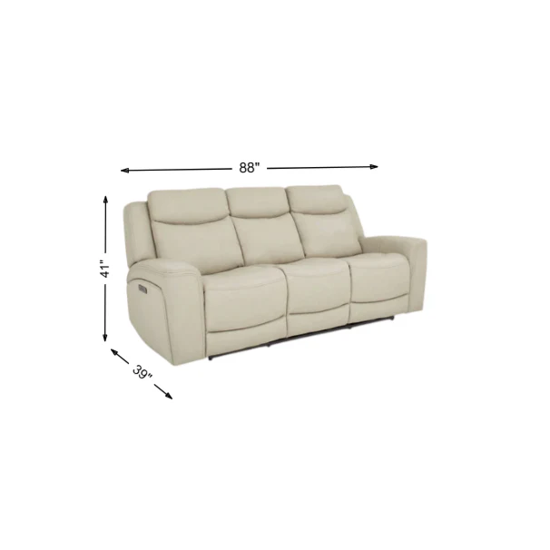 Davidson Power Reclining Leather Sofa - Image 11