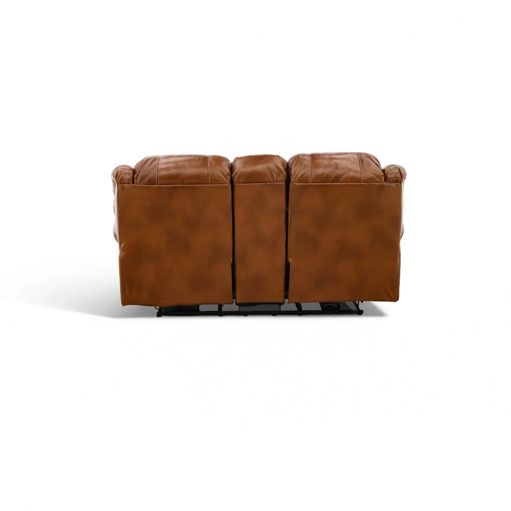 Falynn Leather Power Reclining Console Loveseat - Image 14