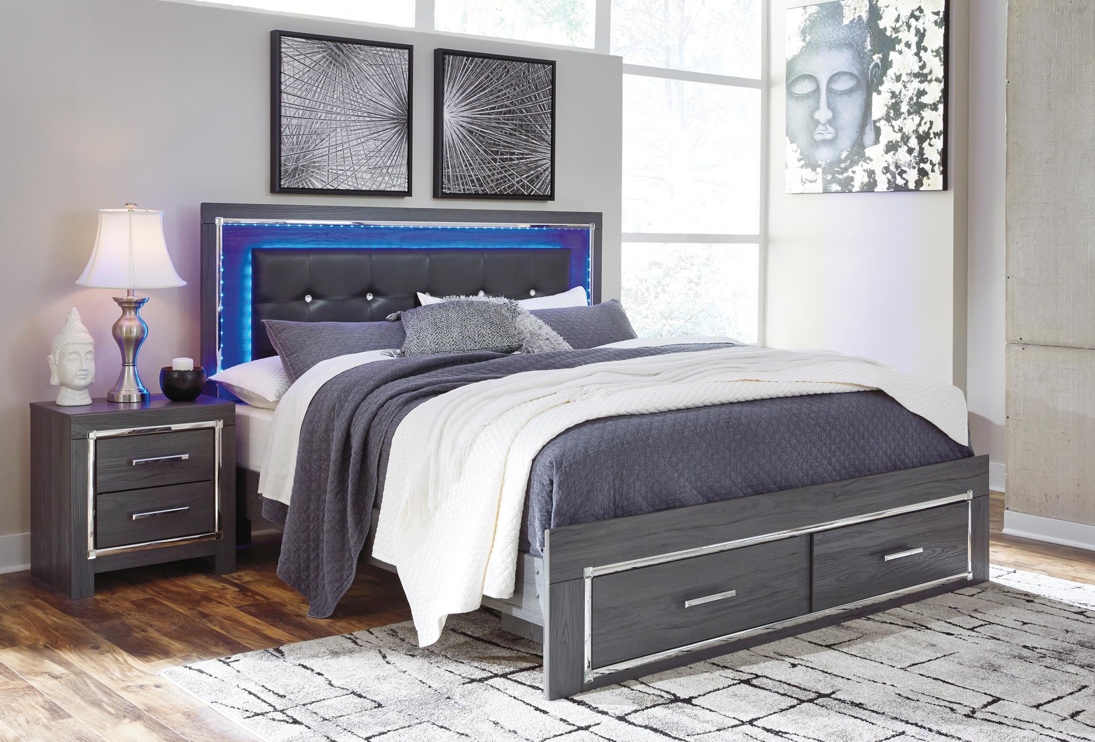 Lodanna Panel Bed with 2 Storage Drawers - Image 2