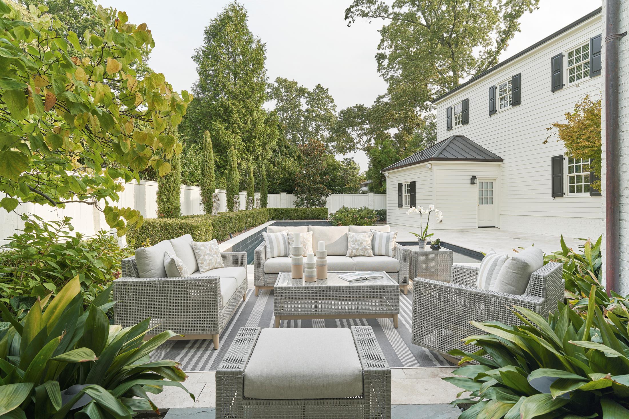 Ashley  Seton Creek Outdoor Patio Swivel Lounge with Cushion - Image 2