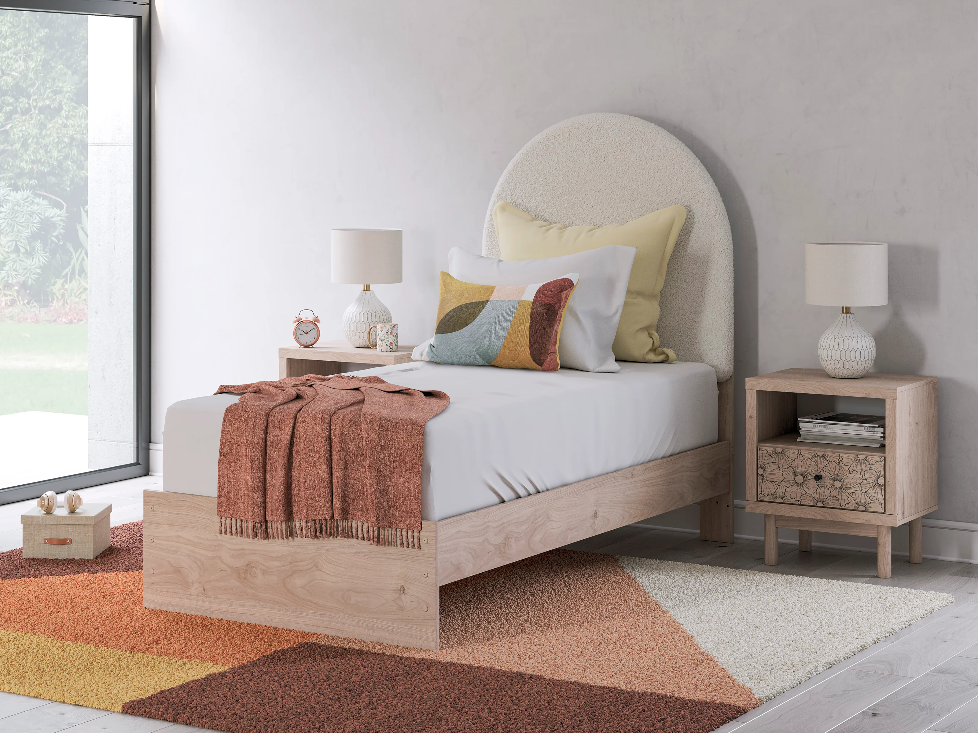 Shapella Upholstered Panel Bed - Image 2