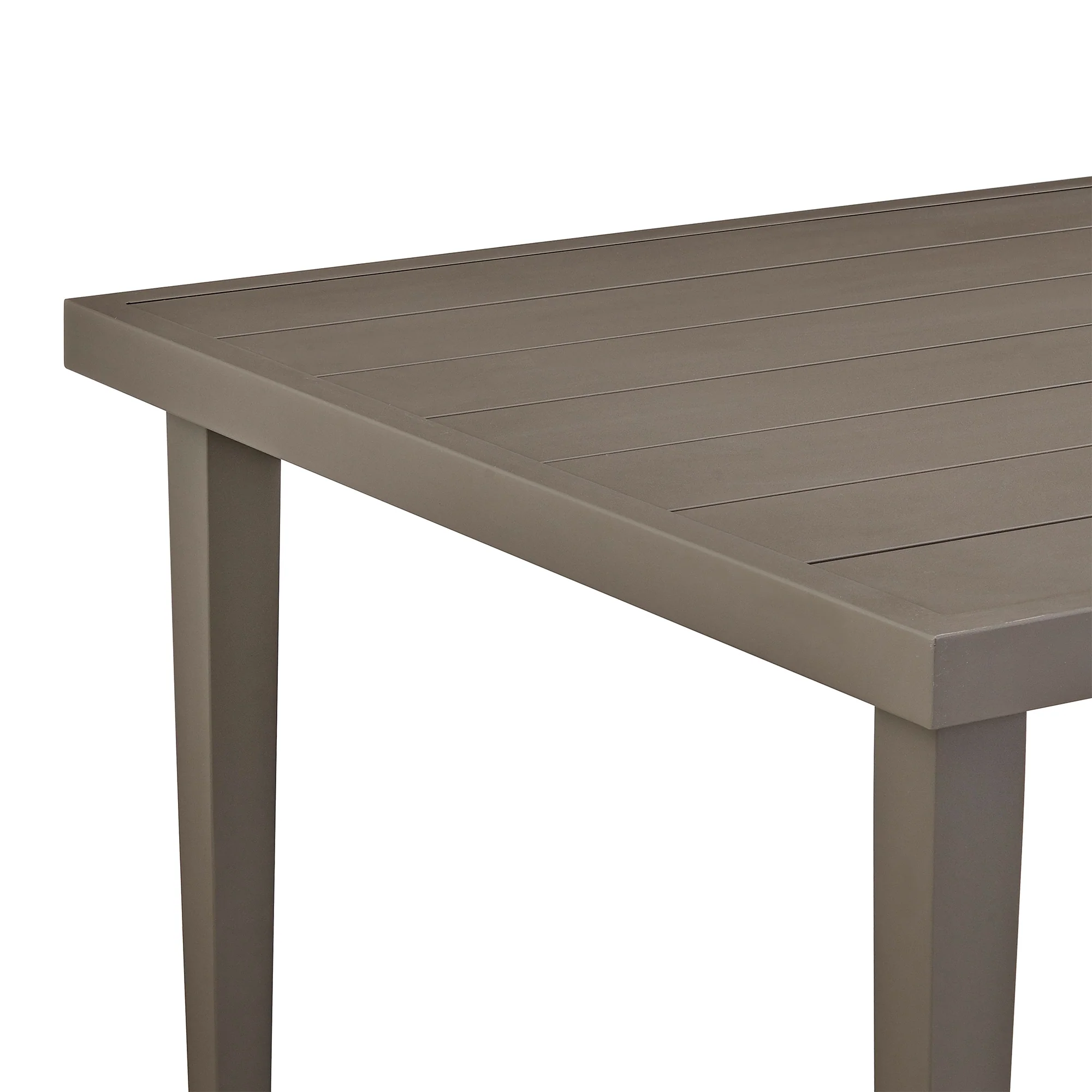 Silvana Outdoor Aluminum Gray Rectangle Dining Table - Image 3