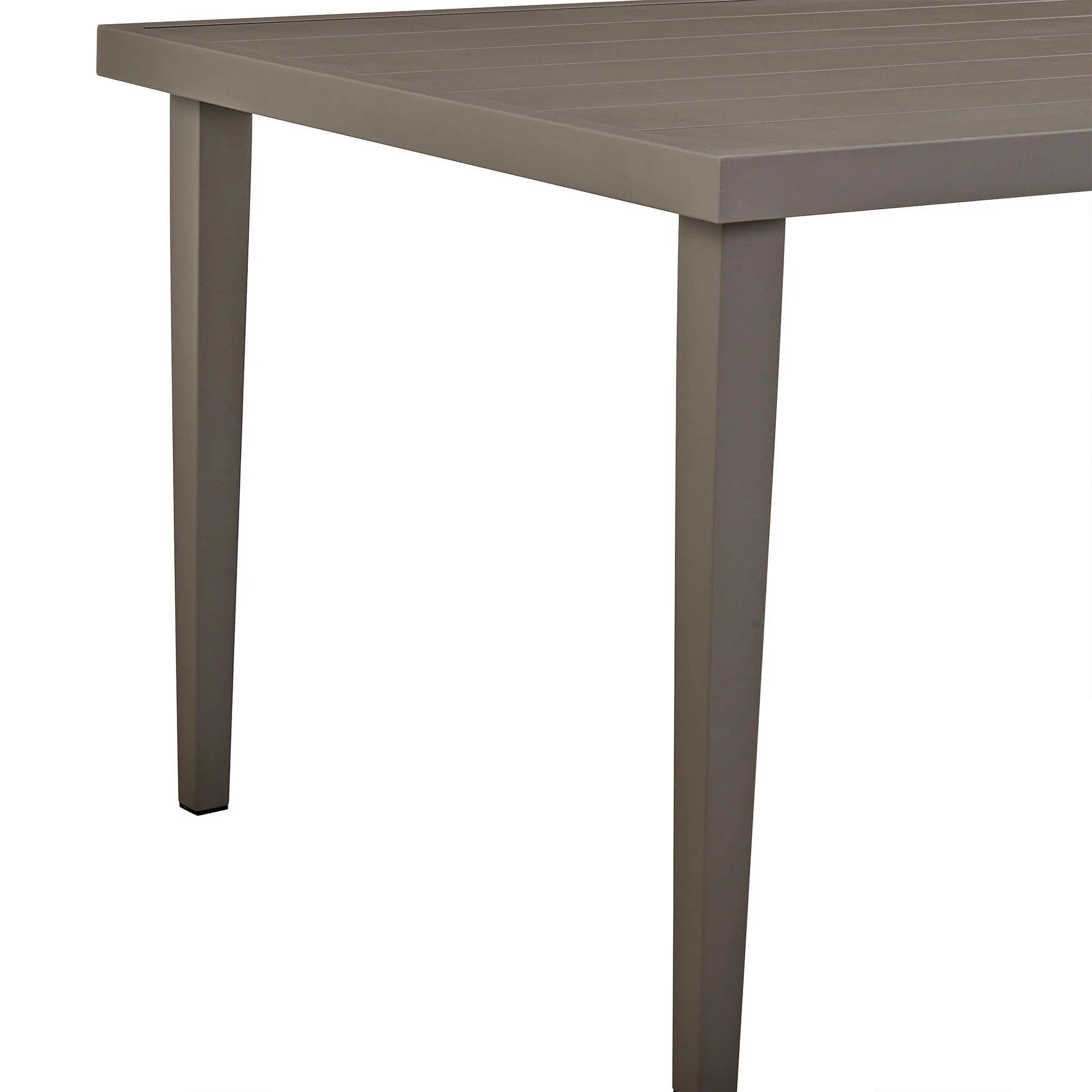 Silvana Outdoor Aluminum Gray Rectangle Dining Table - Image 4