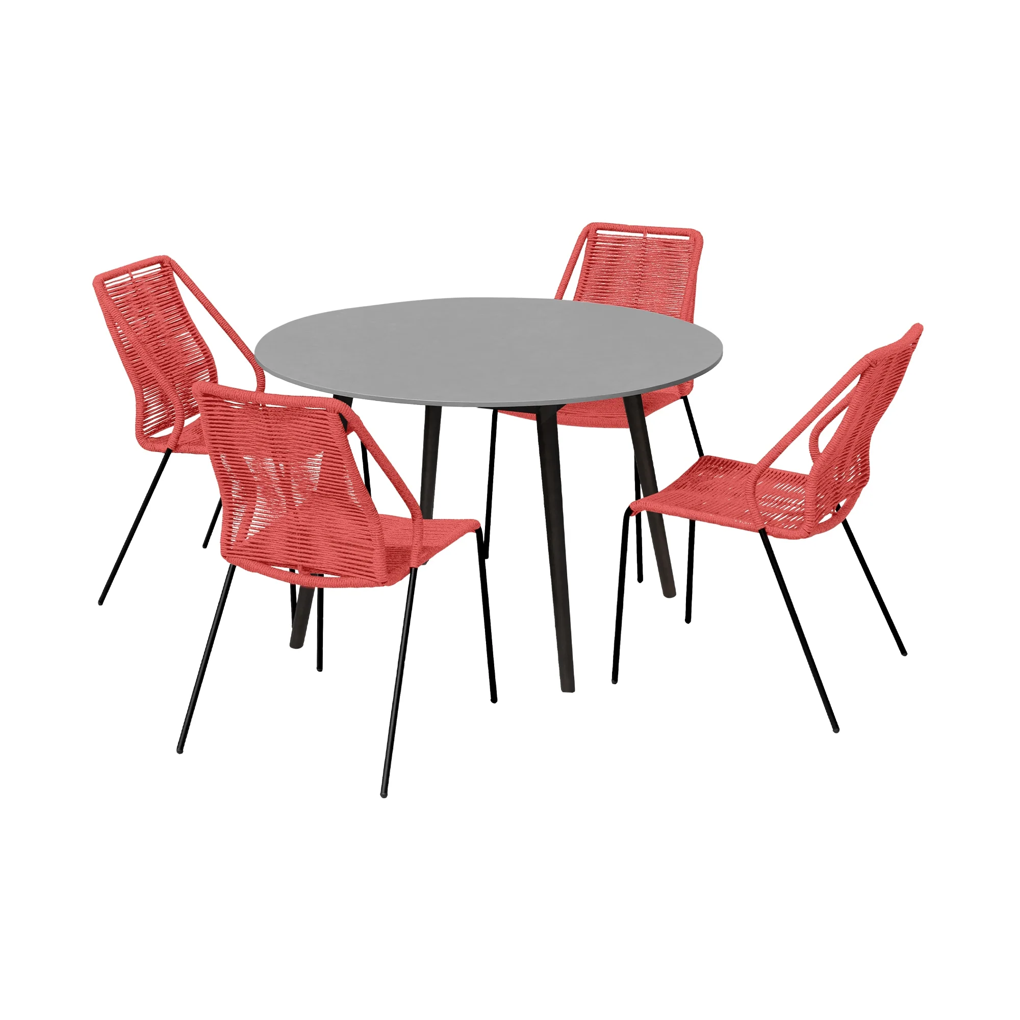 Sydney and Clip 5-Piece Outdoor Patio 36" Dining Set - Image 3