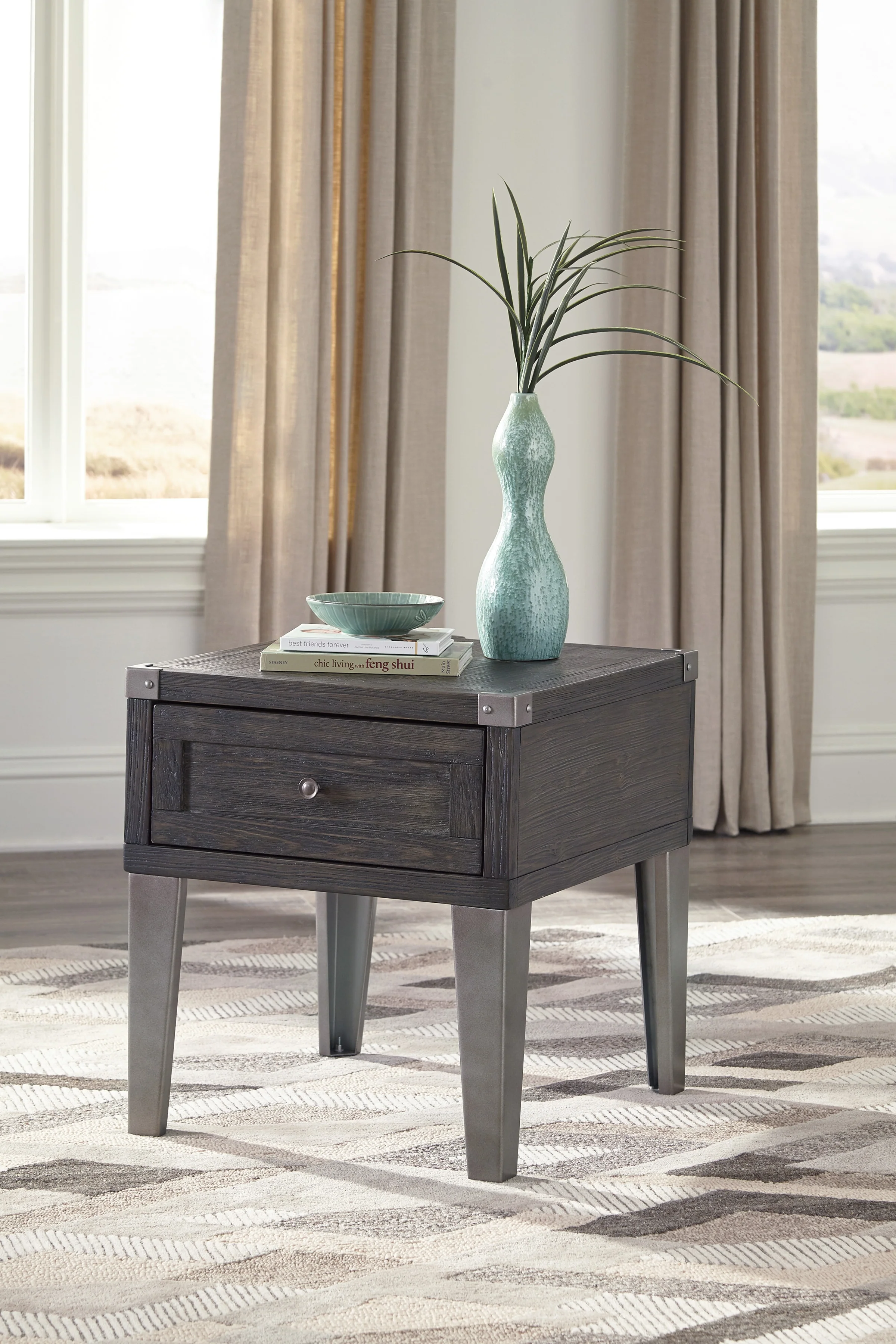 Todoe End Table with USB Ports & Outlets - Image 4