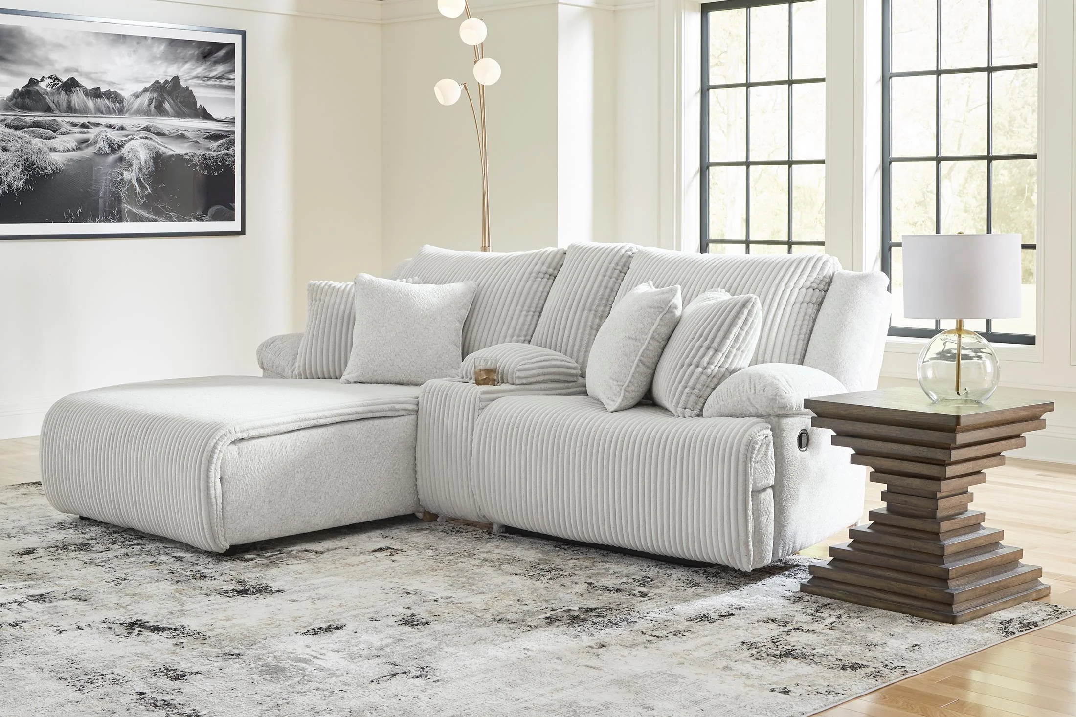 Top Tier Left Facing 3-Piece Reclining Sectional Sofa with Chaise - Image 6