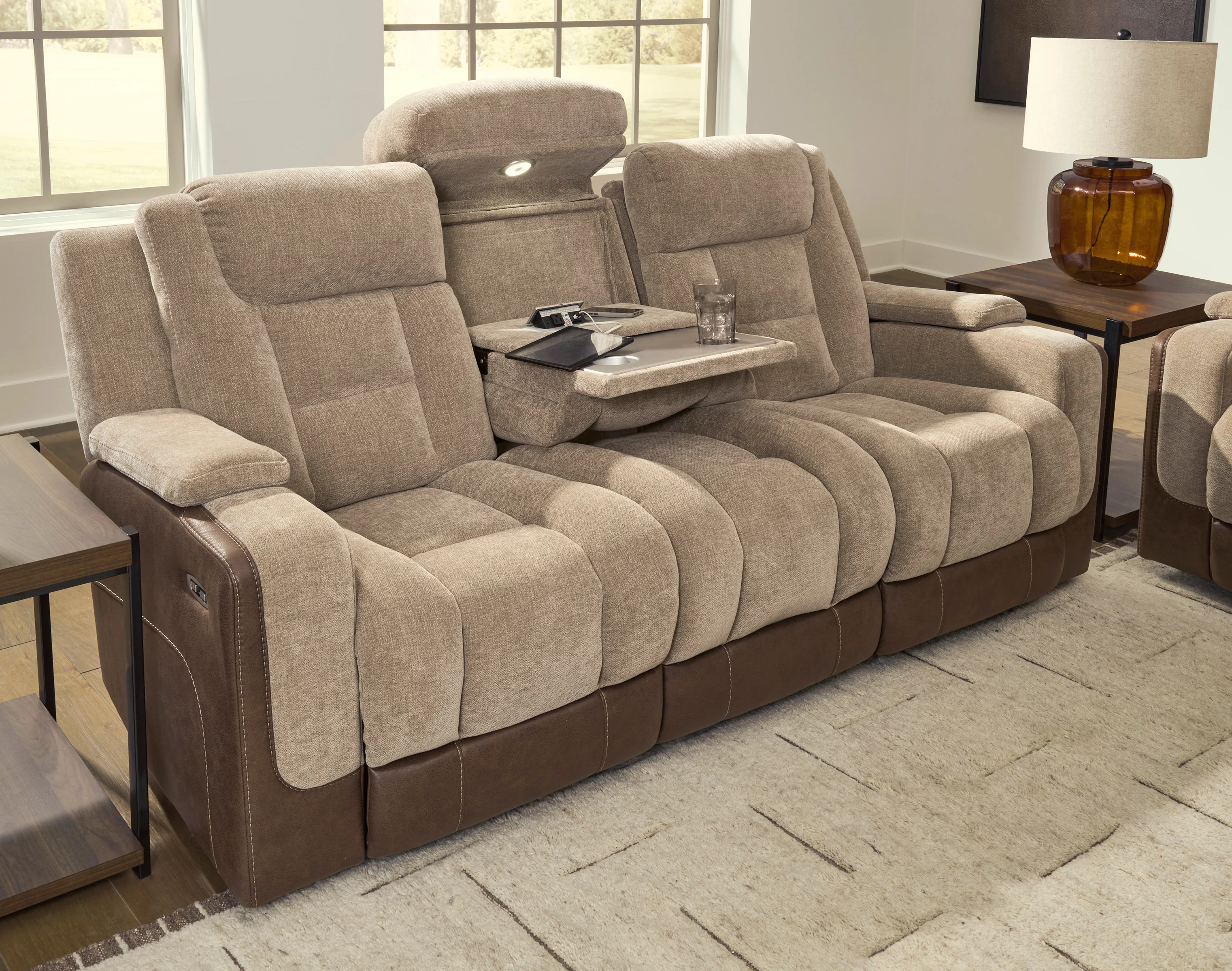 Ashley Ultimax Dual Power Reclining Sofa - Image 8