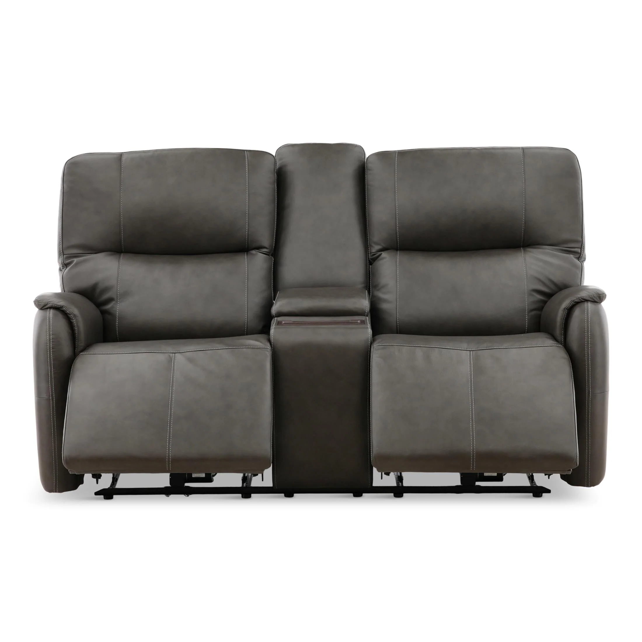 Flexsteel Walker Leather Power Reclining Console Loveseat - Image 15